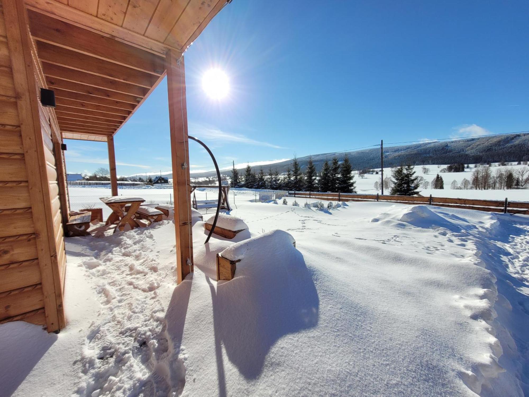 Osada Orlica Klimatyczne Domki Z Widokiem Na Gory I Termalnym Spa Sauna Jacuzzi 4 Km Od Zieleniec Ski Arena Lasowka Exteriör bild